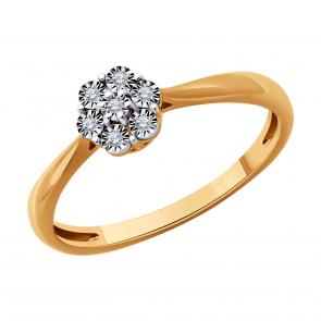 Золотое кольцо SOKOLOV с бриллиантом 1012700 фото