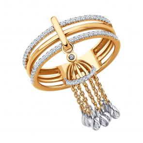 Золотое кольцо SOKOLOV с бриллиантом 1012703 фото