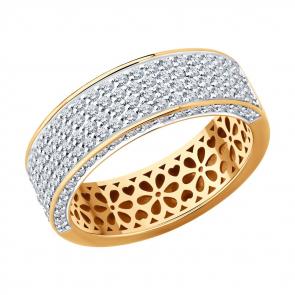 Золотое кольцо SOKOLOV с бриллиантом 1012765 фото