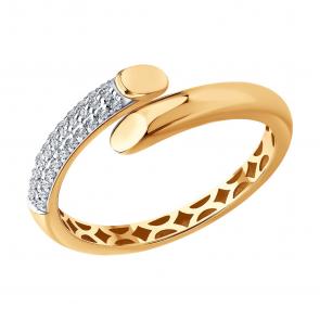 Золотое кольцо SOKOLOV с бриллиантом 1012804 фото