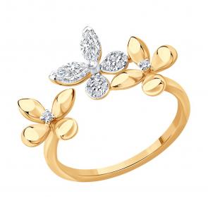 Золотое кольцо SOKOLOV с бриллиантом выращенным 1012814-5 фото