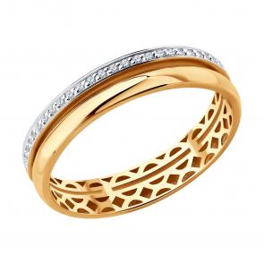 Золотое кольцо SOKOLOV с бриллиантом 1012817 фото