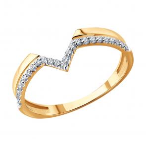 Золотое кольцо SOKOLOV с бриллиантом 1012825 фото