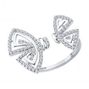 Кольцо из белого золота SOKOLOV с бриллиантом 1012836-3 фото