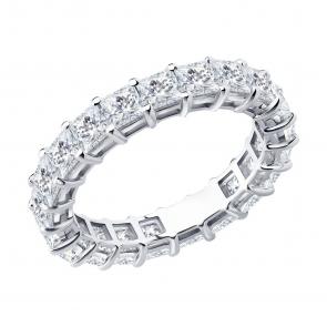 Кольцо из белого золота SOKOLOV с бриллиантом выращенным 1012838-3-5 фото