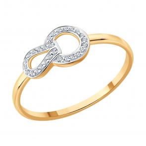 Золотое кольцо SOKOLOV с бриллиантом 1012841 фото