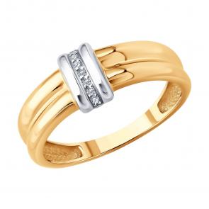 Золотое кольцо SOKOLOV с бриллиантом 1012856 фото