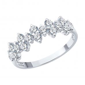 Золотое кольцо SOKOLOV с бриллиантом выращенным 1012857-3-5 фото