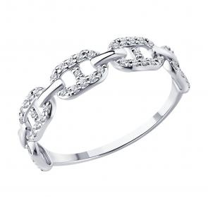 Золотое кольцо SOKOLOV с бриллиантом 1012858-3 фото