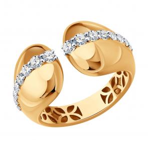 Золотое кольцо SOKOLOV с бриллиантом выращенным 1012859-5 фото