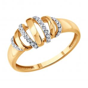 Золотое кольцо SOKOLOV с бриллиантом 1012862 фото