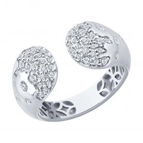 Кольцо из белого золота SOKOLOV с бриллиантом выращенным 1012873-3-5 фото