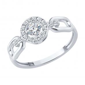 Золотое кольцо SOKOLOV с бриллиантом выращенным 1012875-3-5 фото