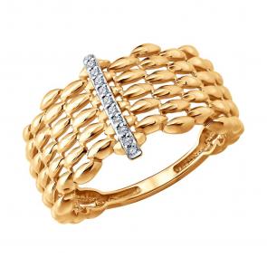 Золотое кольцо SOKOLOV с бриллиантом 1012912 фото