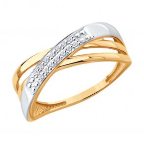 Золотое кольцо SOKOLOV с бриллиантом 1012915 фото