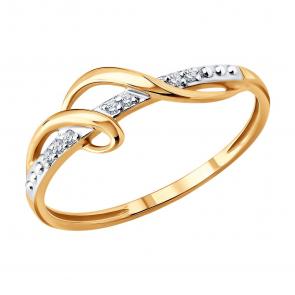 Золотое кольцо SOKOLOV с бриллиантом 1012916 фото