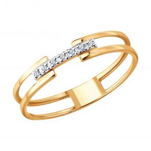 Золотое кольцо SOKOLOV с бриллиантом 1012920 фото