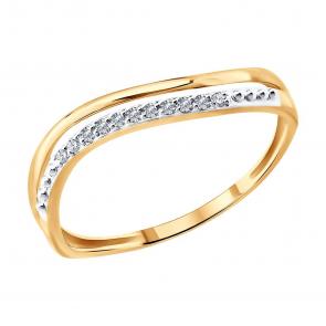 Золотое кольцо SOKOLOV с бриллиантом 1012931 фото