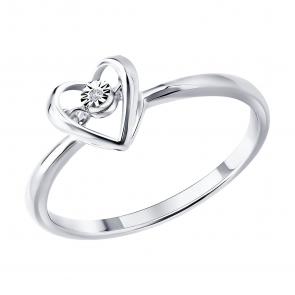 Золотое кольцо SOKOLOV с бриллиантом 1012945-3 фото