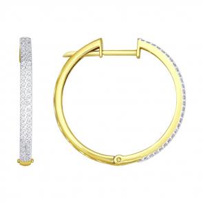 Золотые серьги SOKOLOV с бриллиантом 1020552-2 фото