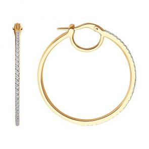 Золотые серьги SOKOLOV с бриллиантом 1022134 фото