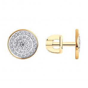 Золотые серьги SOKOLOV с бриллиантом 1022166 фото