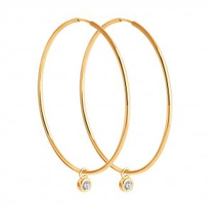 Золотые серьги-трансформеры SOKOLOV с бриллиантом 1022223 фото