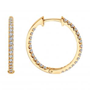 Золотые серьги SOKOLOV с бриллиантом 1022375 фото