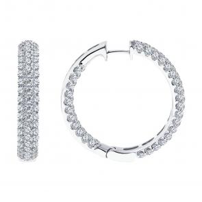 Серьги из белого золота SOKOLOV с бриллиантом выращенным 1022432-3-5 фото