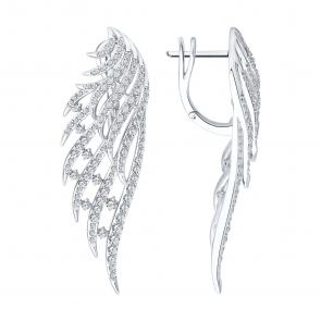 Золотые серьги SOKOLOV с бриллиантом 1022439-3 фото