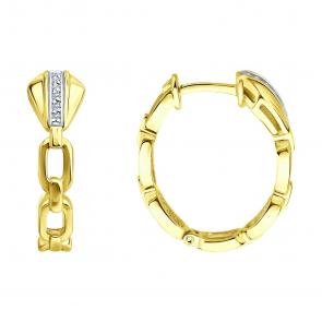 Золотые серьги SOKOLOV с бриллиантом 1022476-2 фото