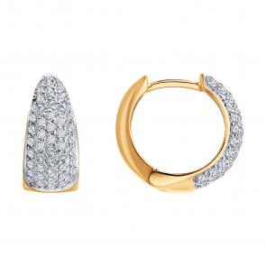 Золотые серьги SOKOLOV с бриллиантом 1022482 фото