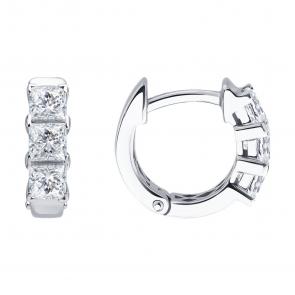 Золотые серьги SOKOLOV с бриллиантом выращенным 1022493-3-5 фото