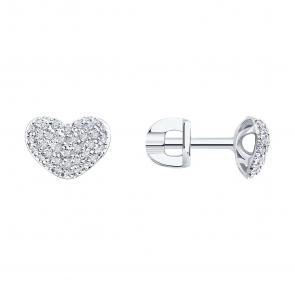 Золотые серьги SOKOLOV с бриллиантом 1022501-3 фото