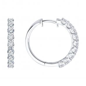 Золотые серьги SOKOLOV с бриллиантом выращенным 1022532-3-5 фото