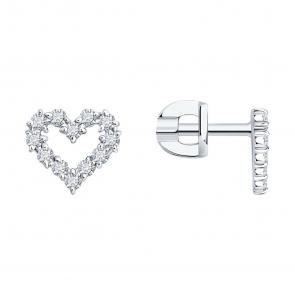 Золотые серьги SOKOLOV с бриллиантом выращенным 1022554-3-5 фото