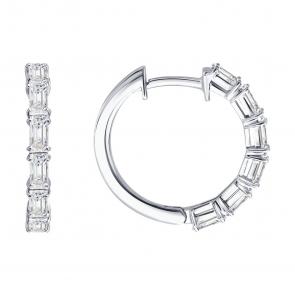 Золотые серьги SOKOLOV с бриллиантом выращенным 1022561-3-5 фото