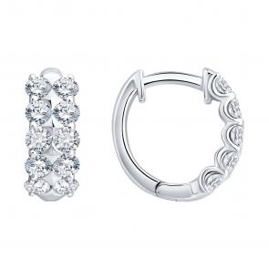 Золотые серьги SOKOLOV с бриллиантом выращенным 1022565-3-5 фото