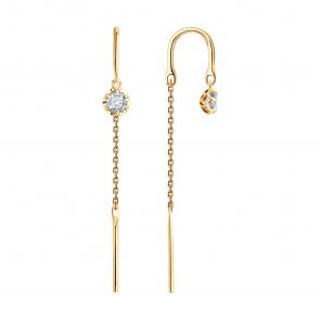 Золотые серьги SOKOLOV 1022569-5 фото