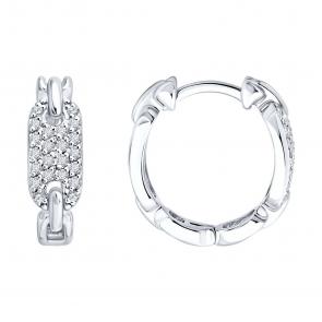 Золотые серьги SOKOLOV с бриллиантом 1022571-3 фото