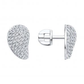 Золотые серьги SOKOLOV с бриллиантом 1022577-3 фото