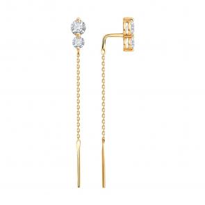 Золотые серьги SOKOLOV 1022580-5 фото