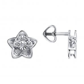 Золотые серьги SOKOLOV с бриллиантом 1022595-3 фото