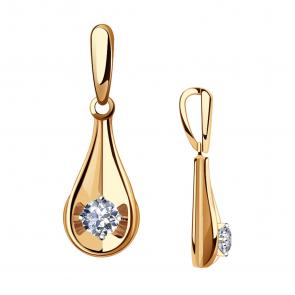 Золотая подвеска Александра с бриллиантом 1030178ск фото