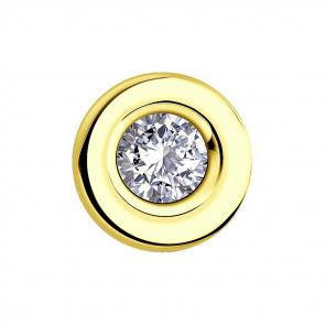 Подвеска из лимонного золота SOKOLOV с бриллиантом 1030342-2 фото