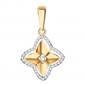 Золотая подвеска Александра с бриллиантом 1030350ск фото