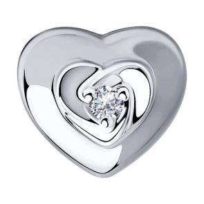 Подвеска из белого золота SOKOLOV с бриллиантом 1030699 фото