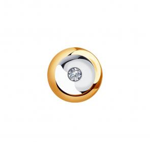 Золотая подвеска SOKOLOV с бриллиантом 1030717 фото