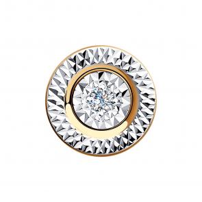 Золотая подвеска SOKOLOV с бриллиантом 1030759 фото