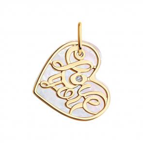 Золотая подвеска SOKOLOV с бриллиантом и перламутром 1030800 фото